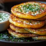 This high-protein pancake with creamy avocado dip makes for a healthy breakfast recipe!