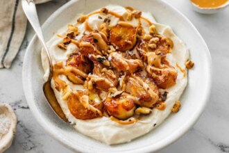 High-Protein Caramelized Banana Yogurt Bowl